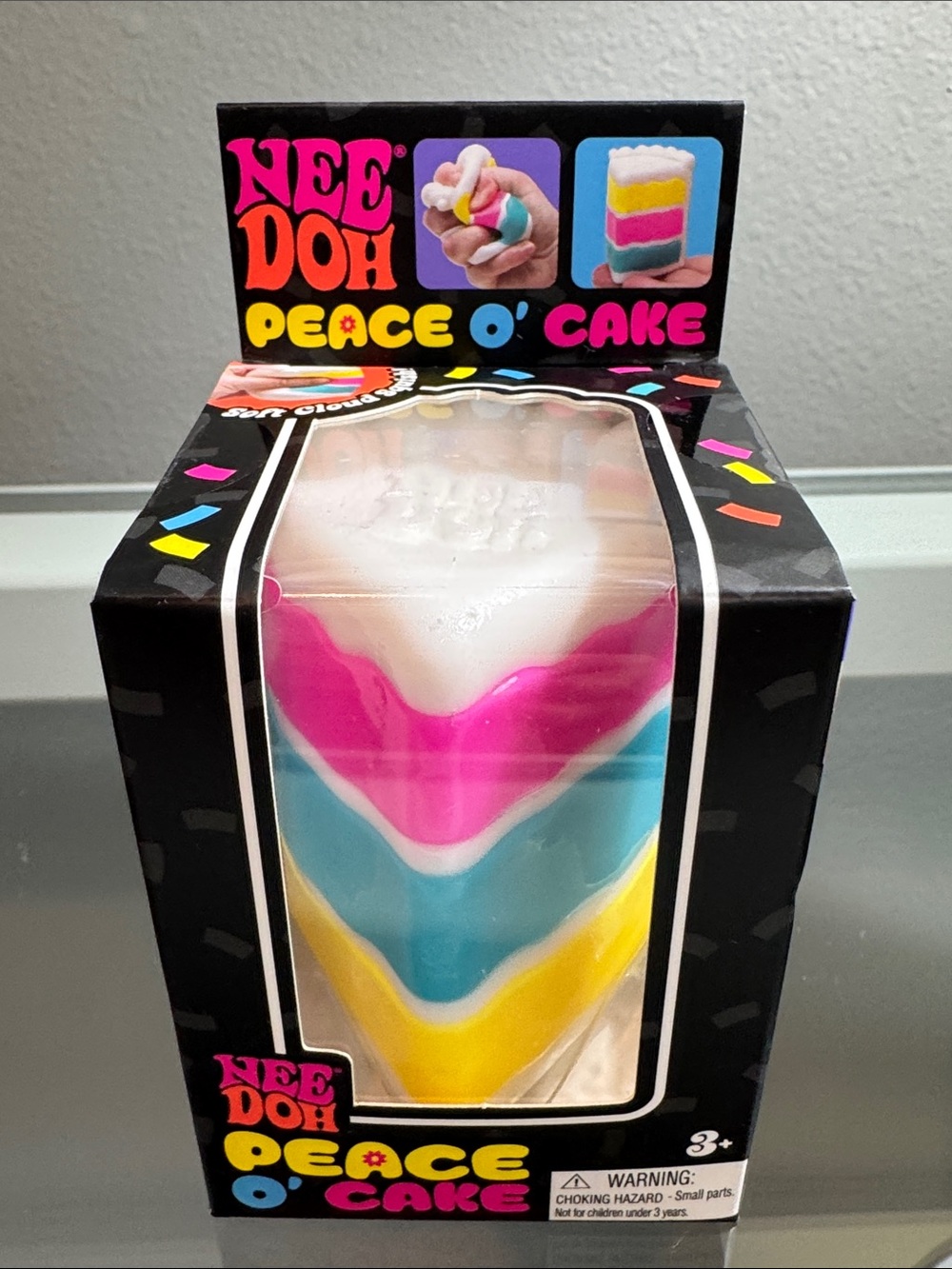 NeeDoh Peace o’ Cake Squishy Squeeze ULTRA RARE Toy Rainbow New SHIPS TODAY - Picture 3 of 7